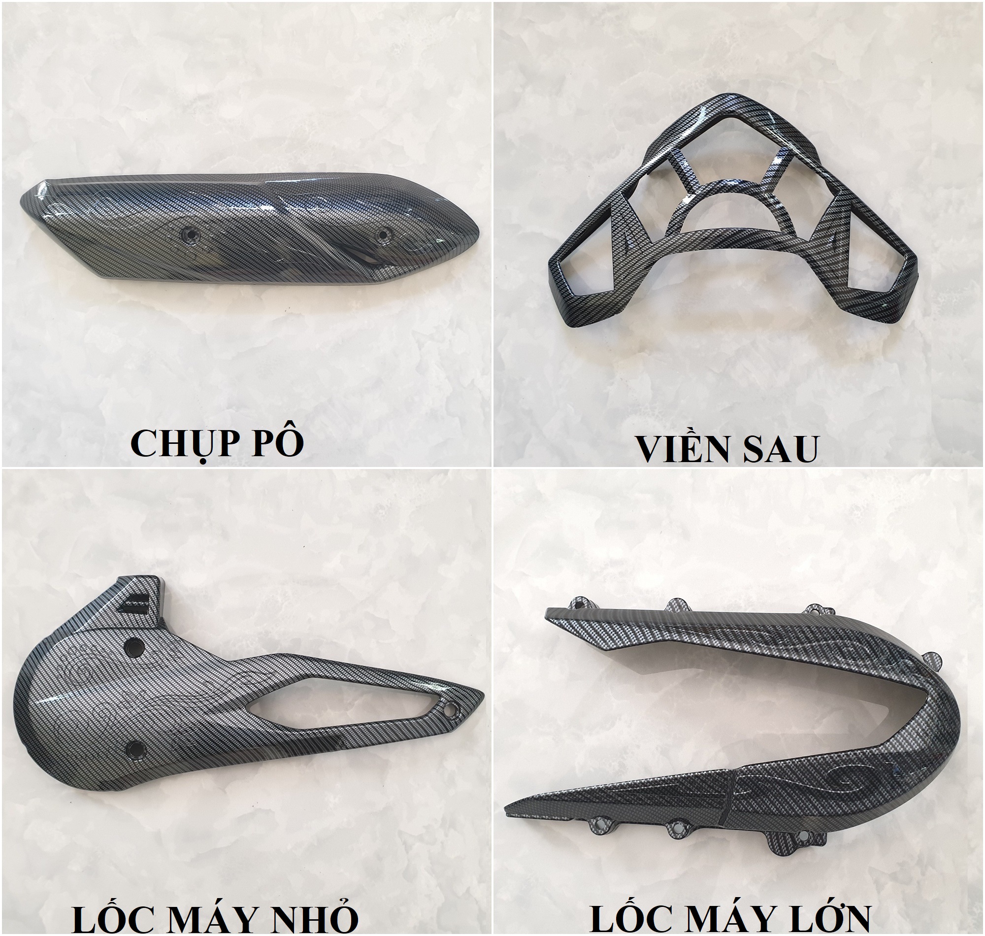 Ốp trang trí xe Vision 2021-2025 Carbon Artistar