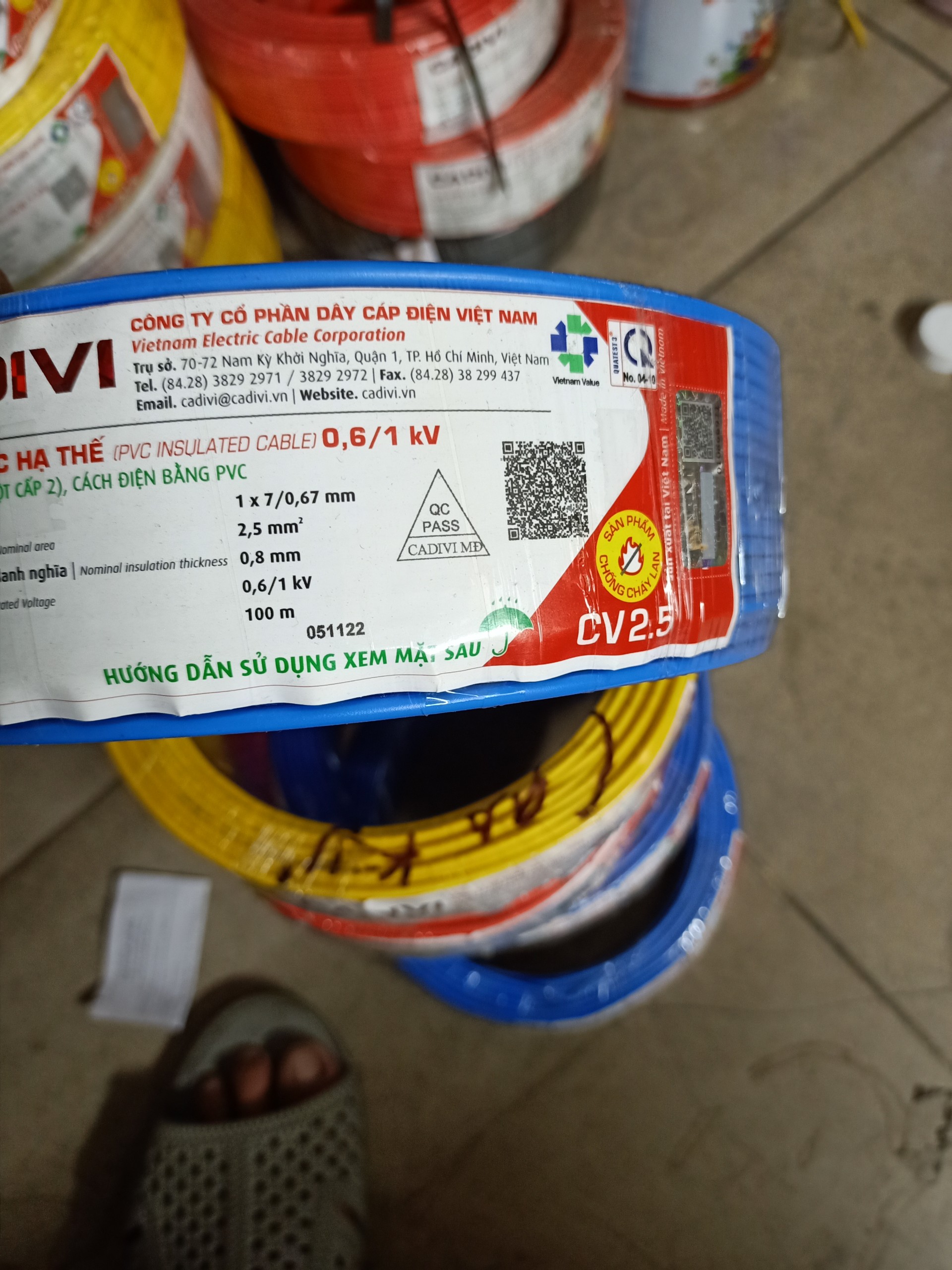 DÂY CÁP ĐIỆN CADIVI 2.5
