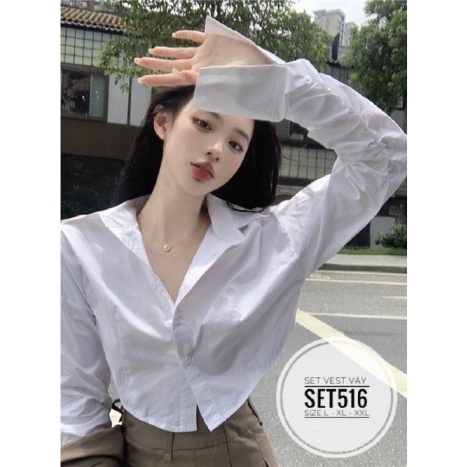 [SẴN] ẢNH THẬT (60-90kg) Bigsize Minstore.vn Set vest váy SET516