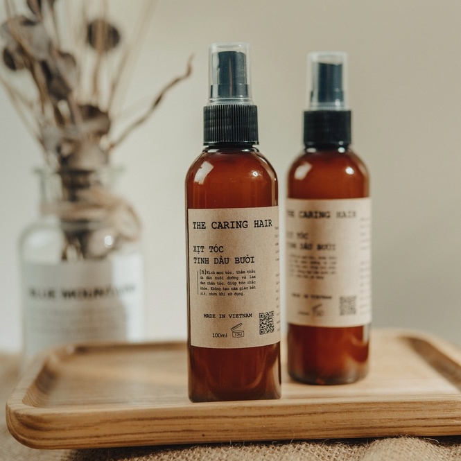 Combo 2 Xịt Tóc Tinh Dầu Bưởi The Caring Hair ( Kích Mọc Tóc - Giảm Rụng )