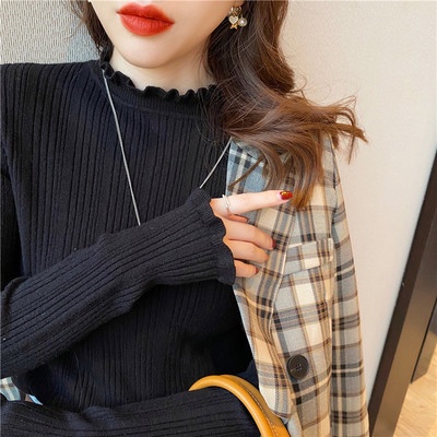 Áo len nữ cổ bèo, tay bèo style tiểu thư