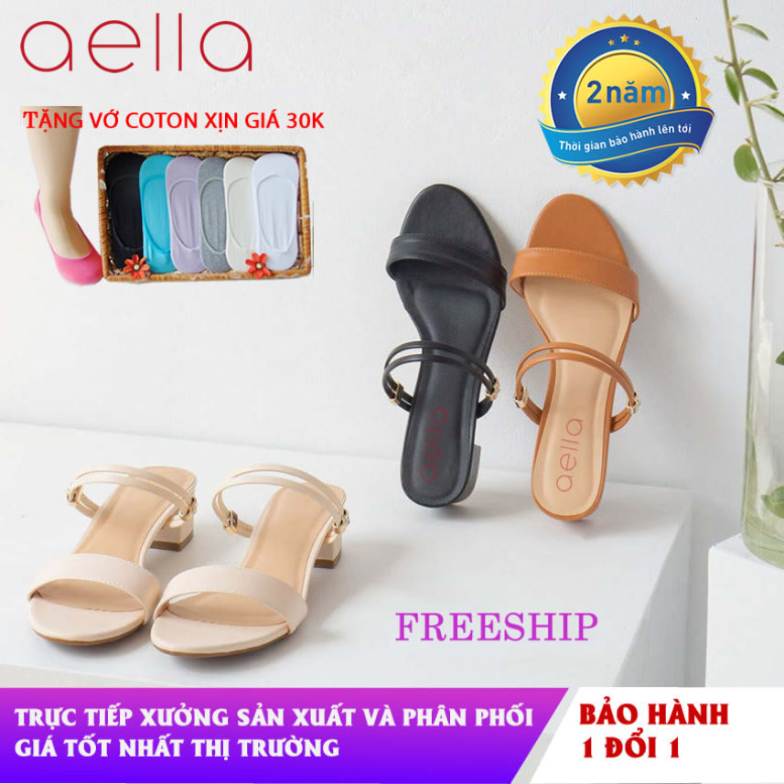 Giày sandal nữ cao gót AELLA AE200 - Êm chân, dáng chuẩn - Giày xăng đan cao gót giá rẻ