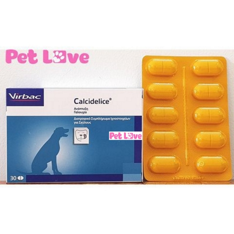 ☞ vn013 1 hộp (30 viên) Calci Delice bổ sung Canxi và khoáng chất thiết yếu cho chó