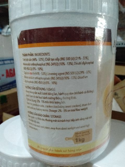 Bột nổi làm bánh /baking powder AB/ MAURI [1KG]