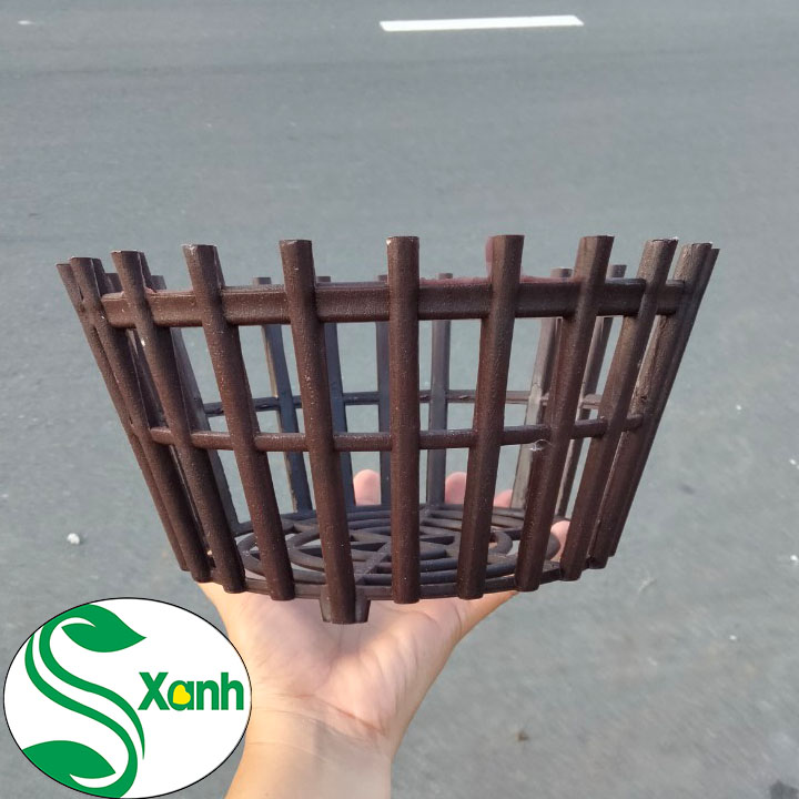 Chậu Trồng Lan giả gỗ Phi 25 cm