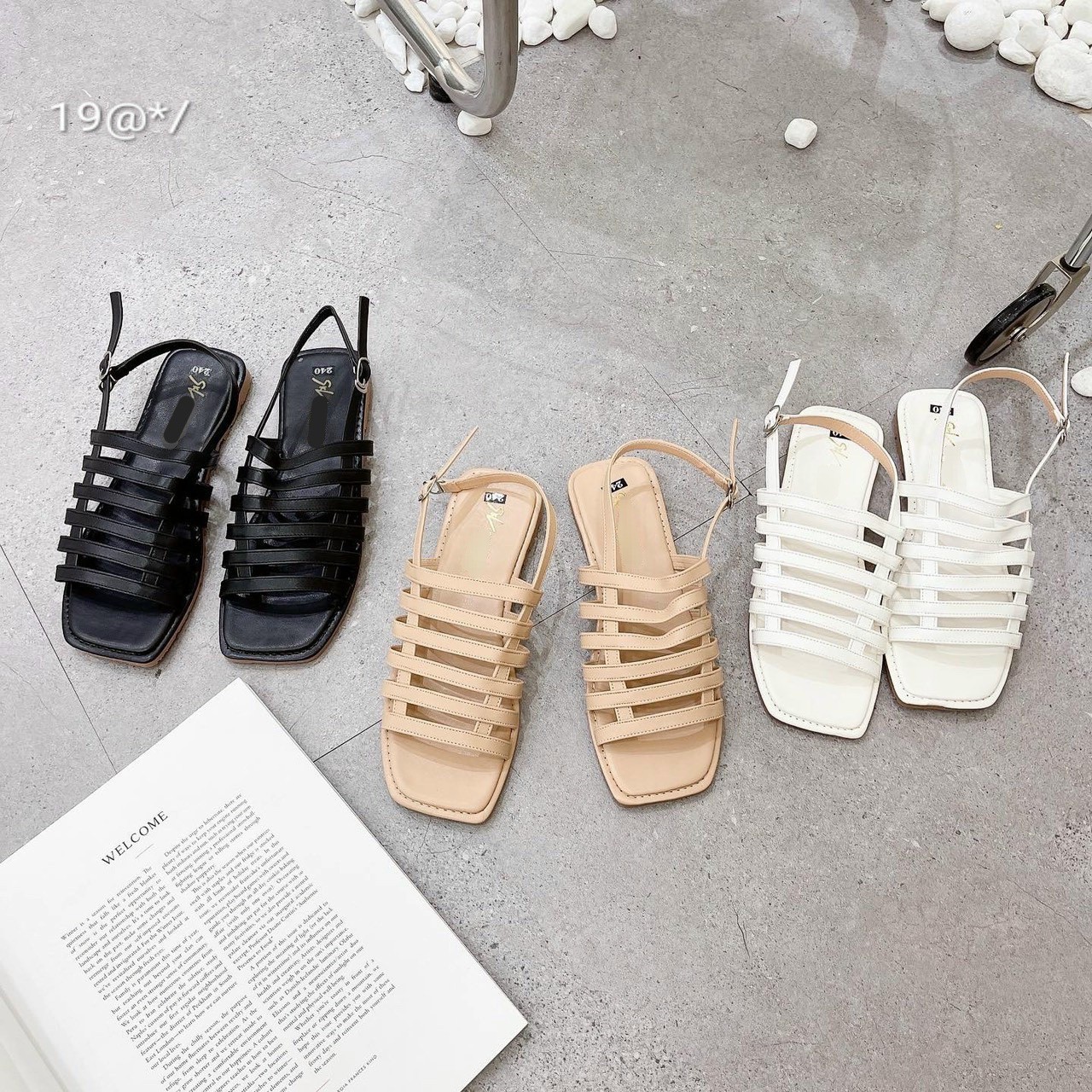 GIÀY SANDAL NỮ ĐẾ THẤP HÌNH THANG CÓ SIZE LỚN 35-42