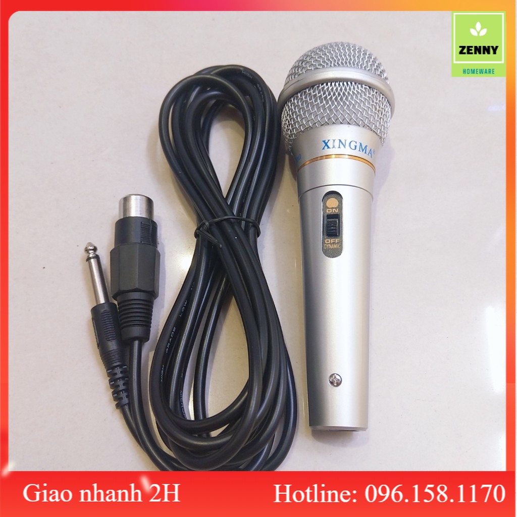 Mich khong giay,Micro karaoke XINGMA AK-319 chính hãng, Mic hát có dây chống hú cao cấp - Bảo hành 12 tháng