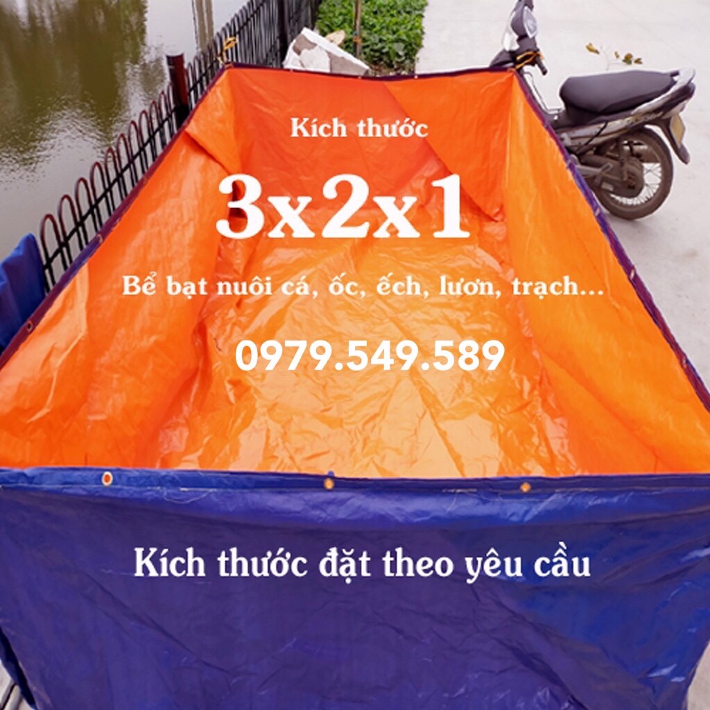 Bể bơi bằng bạt - bể tắm gia đình dài 3 rộng 2 cao 1