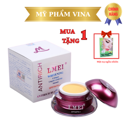 KEM DƯỠNG TRẮNG DA LMEI TINH CHẤT COLLAGEN – LINH CHI – ĐÔNG TRÙNG HẠ THẢO 25gr (tím) (TẶNG mặt nạ)”