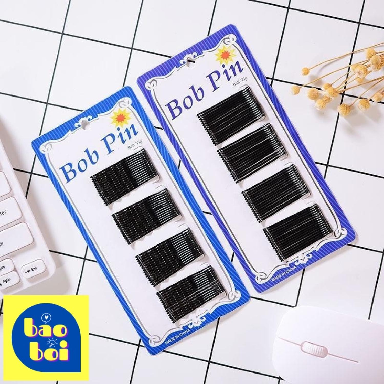 Vỉ 60 Kẹp Tăm Bob Pin Chất Lượng Cao