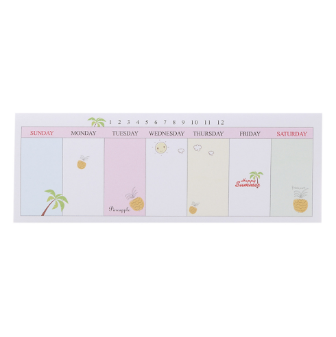 Tập giấy note ghi chú kế hoạch tuần - pineapple