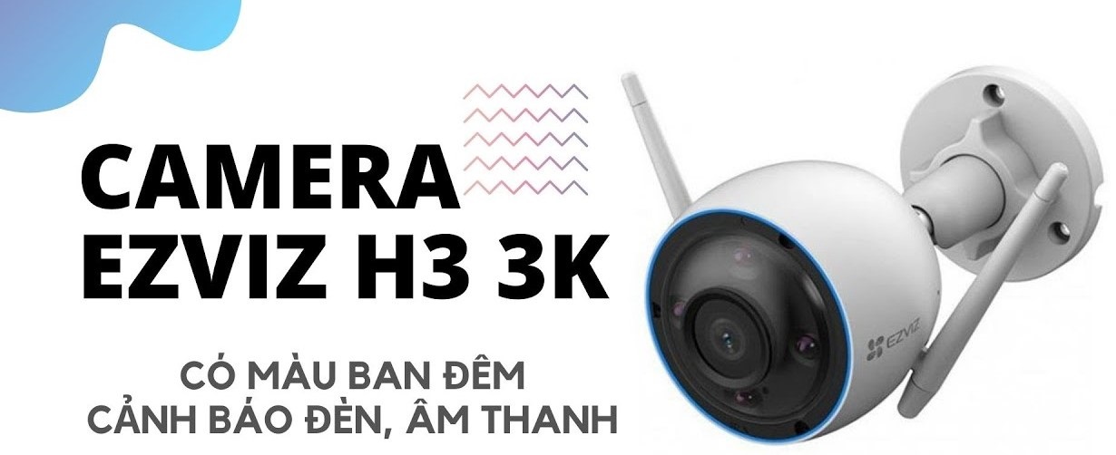 Camera wifi ngoài trời có màu ban đêm 5mp Ezviz H3 3K