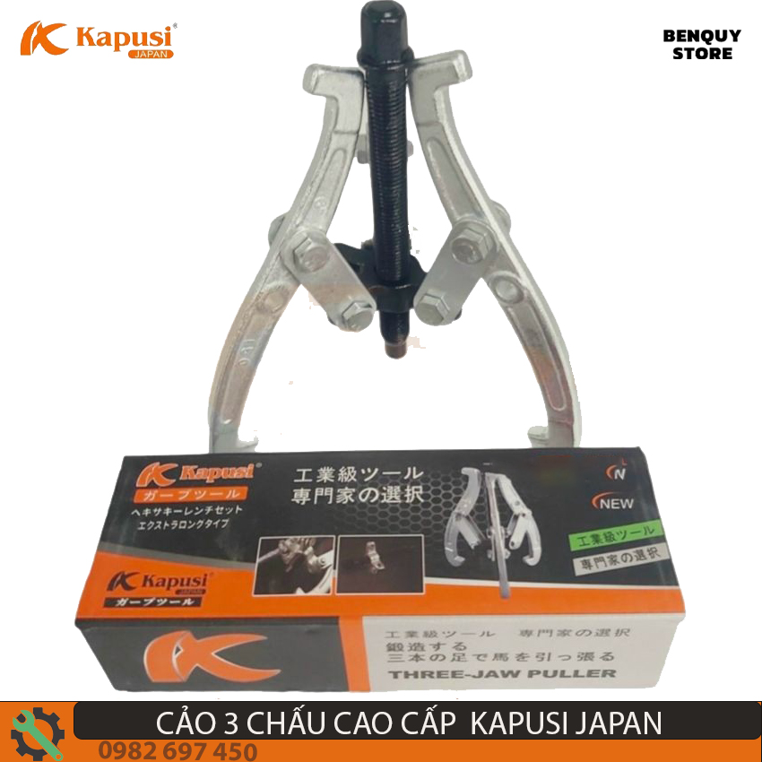 Cảo 3 chấu 12in/300mm kapusi japan-cảo 3 chân tiêu chuẩn nhật bản. chất liệu thép chrome vanadium