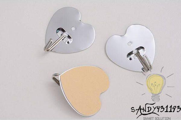Móc Dán Tường Inox ( Bộ 10 móc dán )