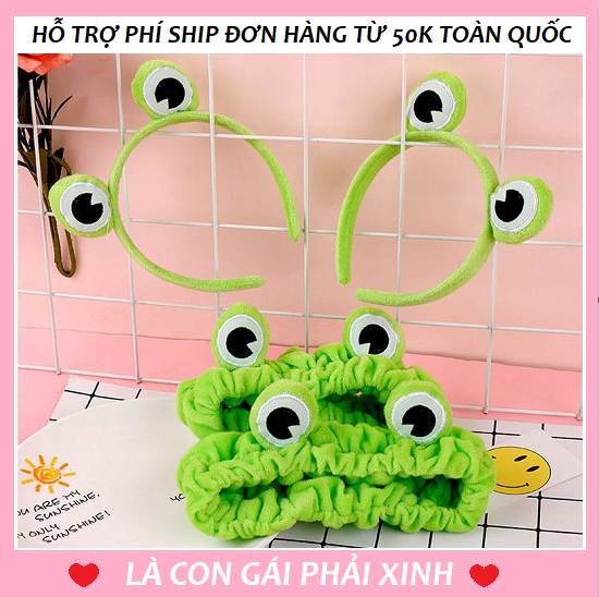 [HCM][ TRÙM SỈ ] Băng đô rửa mặt hình ếch xanh dễ thương co dãn cực tốt BD199