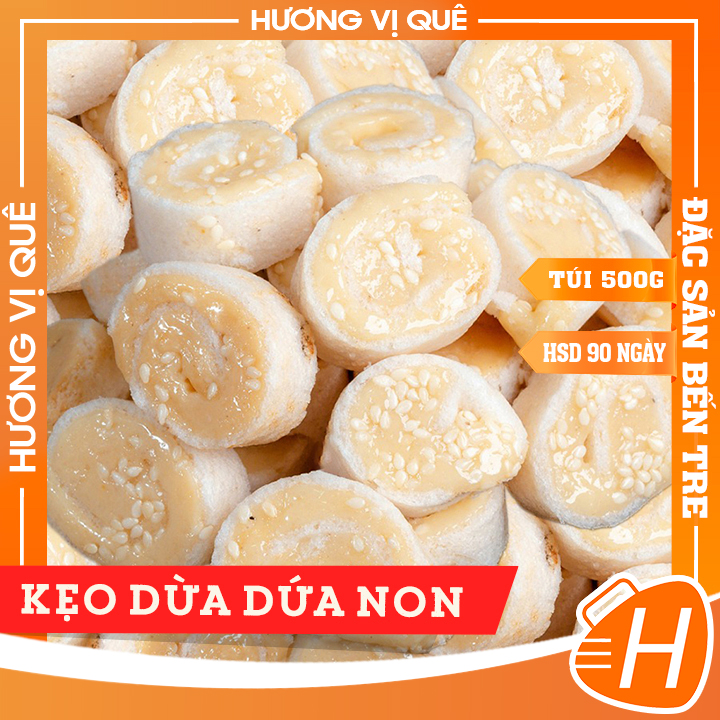 Kẹo Dừa Dứa Non - Túi 500g - Đặc Sản Bến Tre