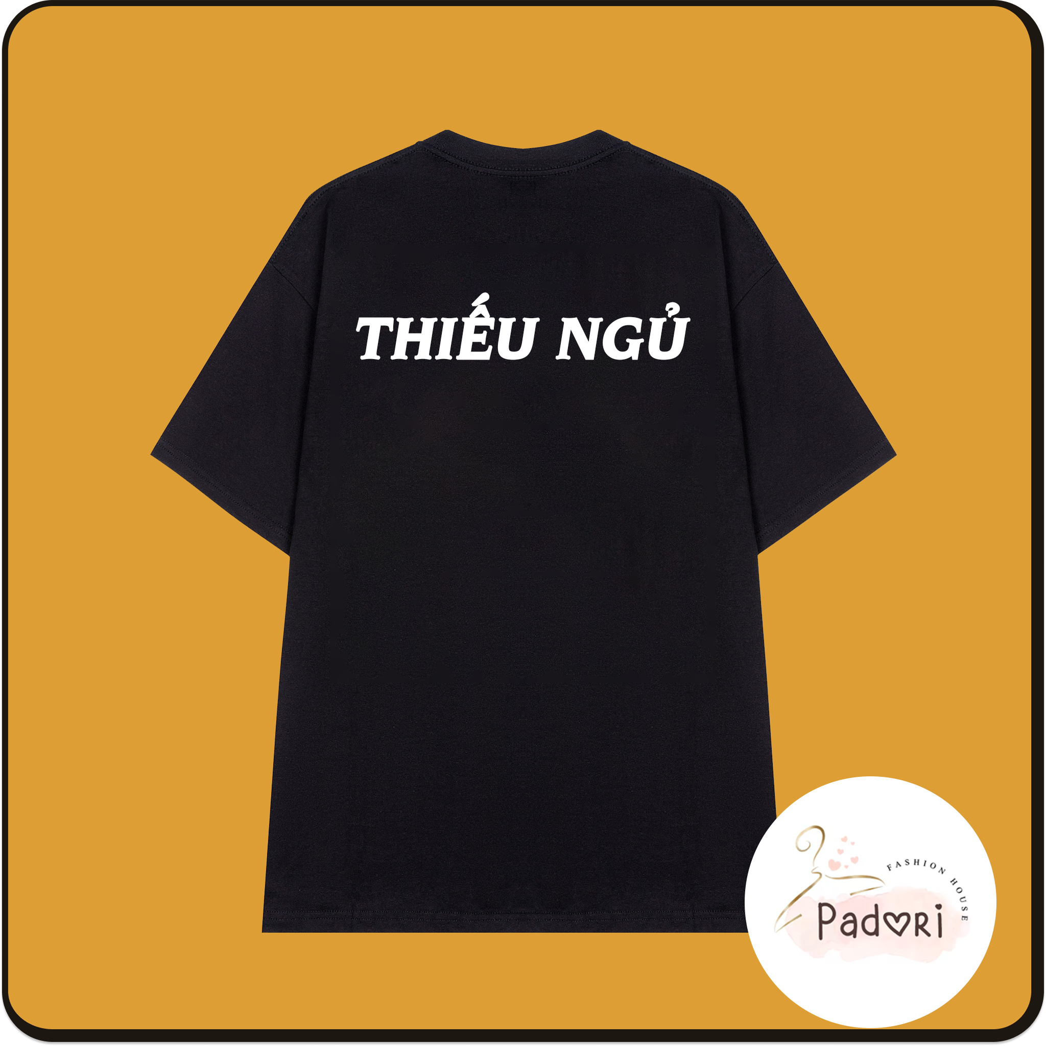 Men Women unisex sleep print T-shirt with back