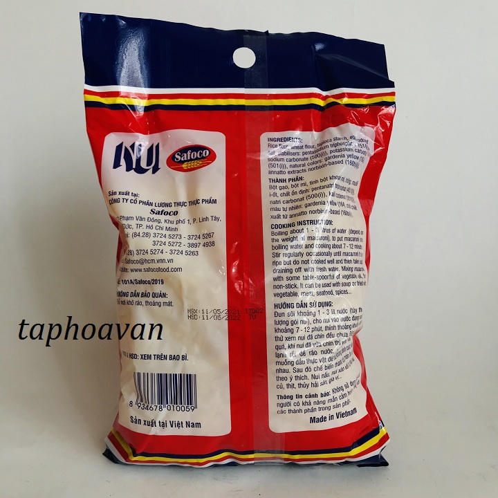 Nui chữ C Safoco 500gr