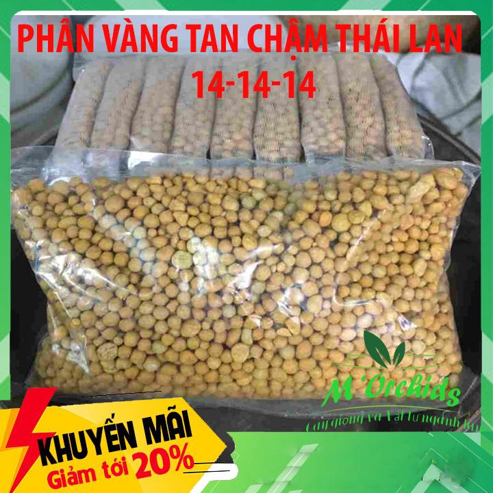 [M' Orchid] 200g Phân vàng tan chậm thái lan 14-14-14 cho phong lan phi điệp. Phân chì vàng, phân tan chậm vàng thái lan Osmocote