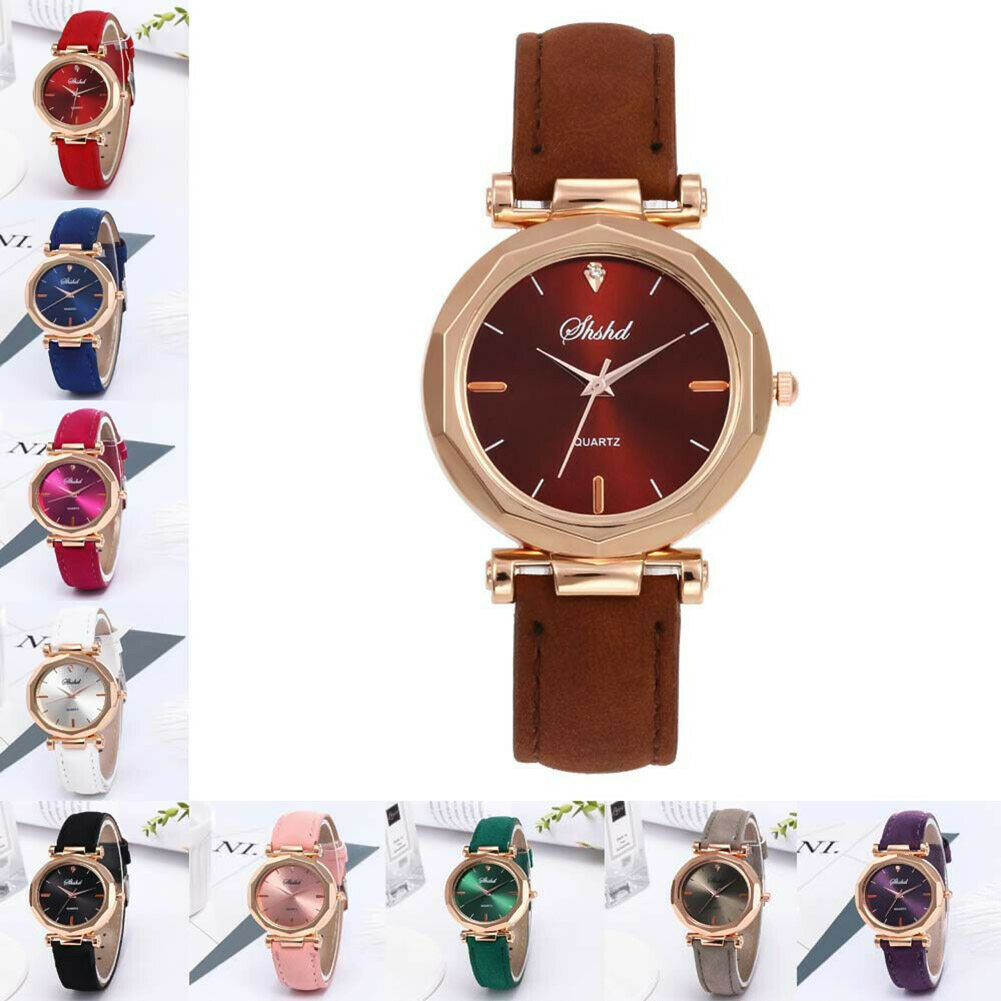 Đồng hồ nữ dây da kính pha lê PA01