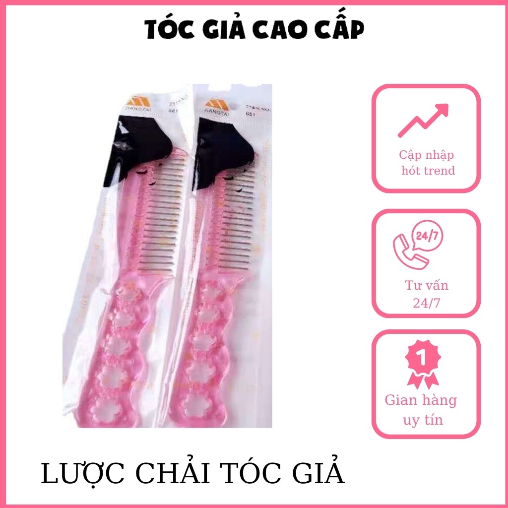 Lược chải tóc rối xinh xắn, nhỏ gọn, lược răng cưa bằng thép