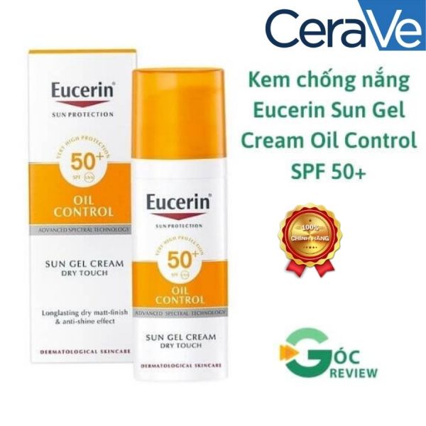 Kem Chống Nắng Cho Da Nhờn & Mụn Eucerin Sun Gel-Cream Dry Touch Oil Control SPF50+ 50ml