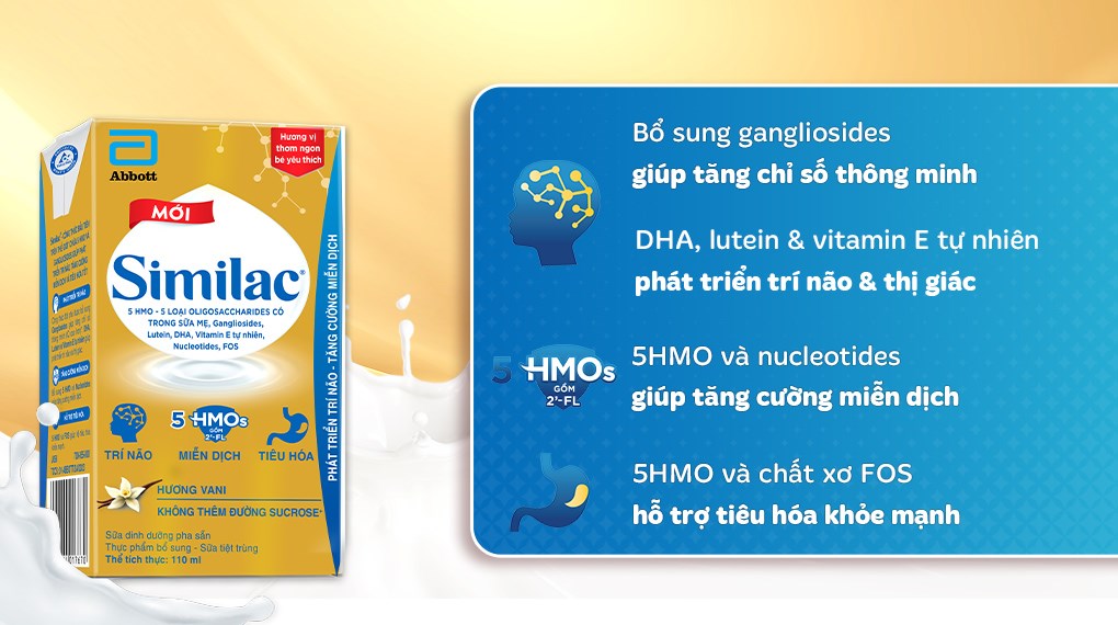 Thùng 48 hộp Sữa bột pha sẵn Similac IQ 110ml Dễ Uống