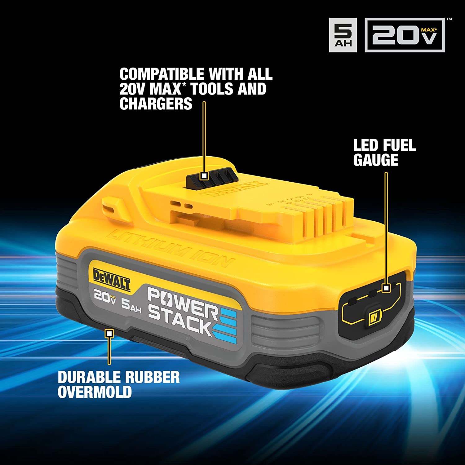 Pin Powerstack Dewalt DCBP520 (20V 5.0 Ah Max)