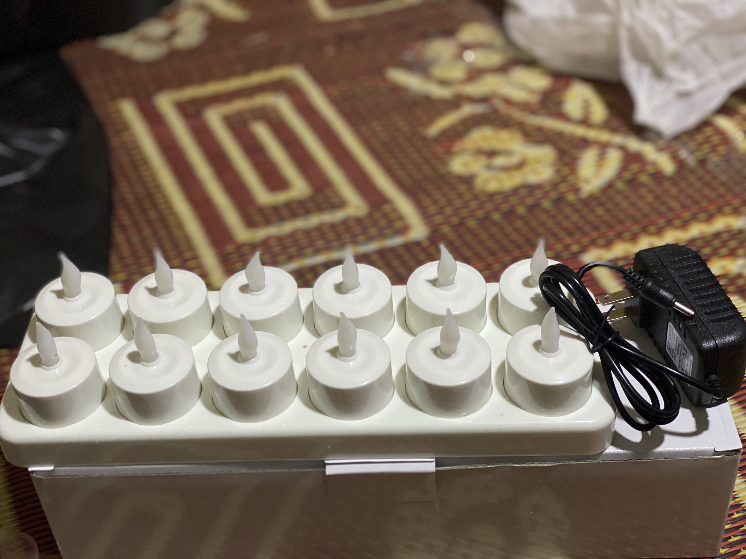 Nến điện tử sạc điện bộ 12 cây