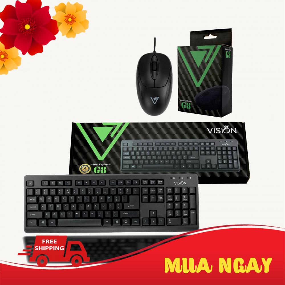 Combo Bàn Phím + Chuột Vision G8 - Chính Hãng Vsp Bảo Hành 24 Tháng By Linh Kiện Vi Tính Tp Hcm