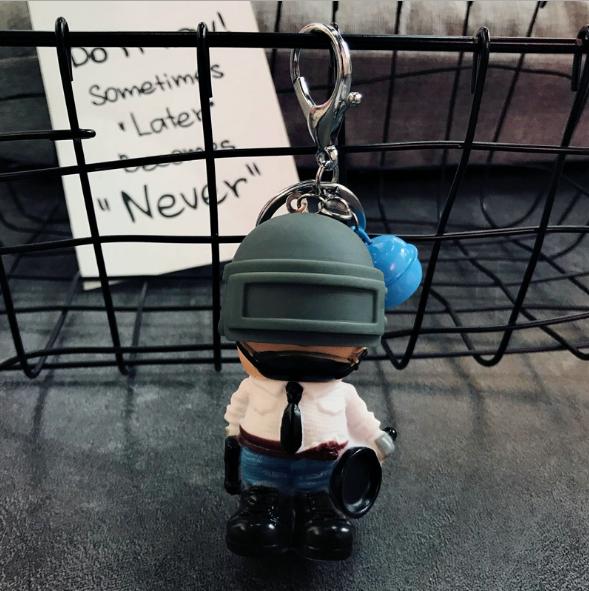 Móc khóa PUBG chibi kèm chuông siêu dễ thương
