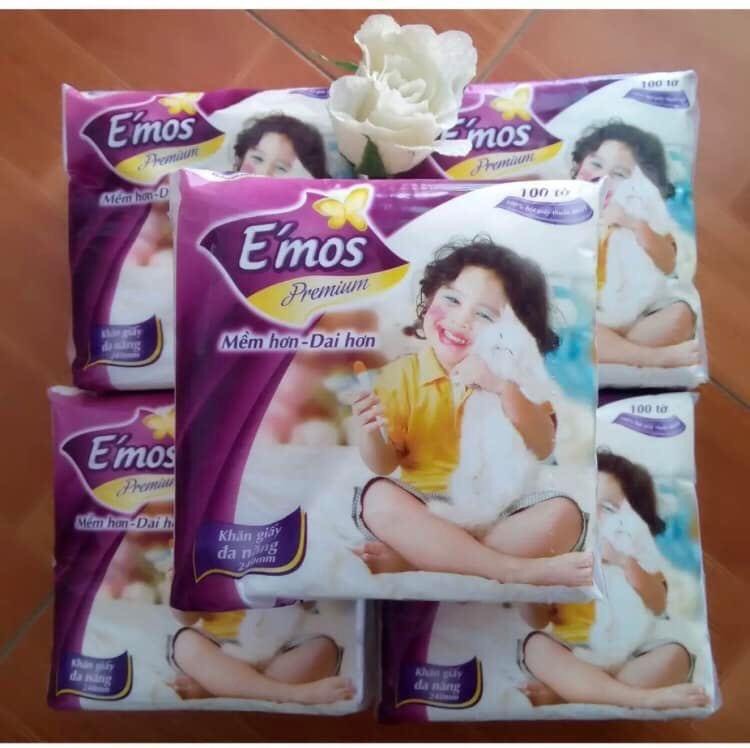 1 bịch khăn giấy vuông emos 3 lớp