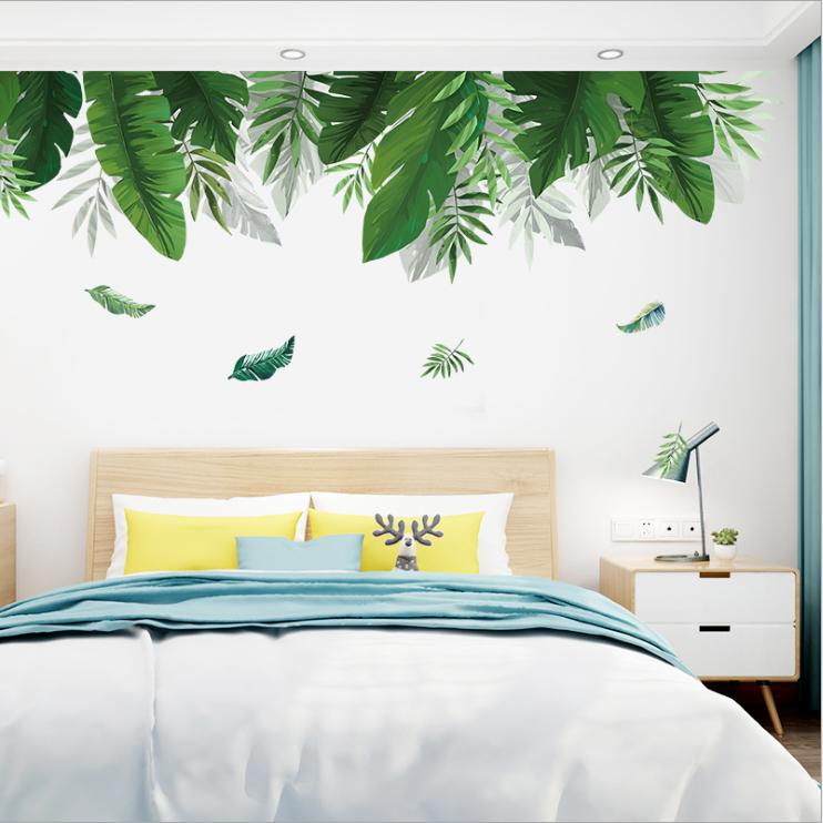 [HCM]Decal dán tường 3D giàn lá xanh số 2 (70 x 150 cm) AmyShop