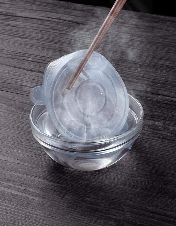 bộ 6 miếng màng bọc thực phẩm silicon co giãn - nắp silicon co giãn