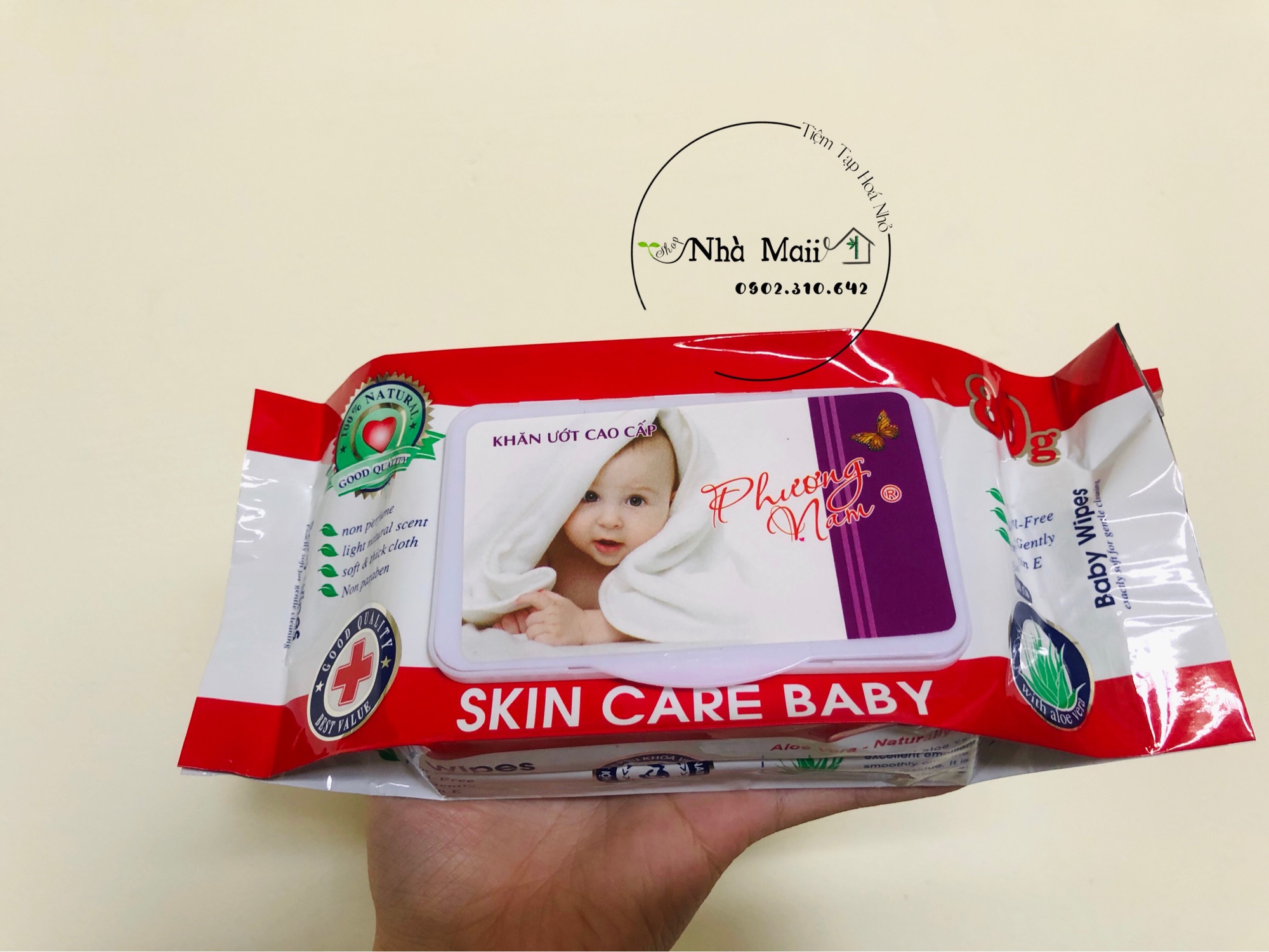 Combo 5 Khăn Ướt Cao Cấp Phương Nam 80 tờ