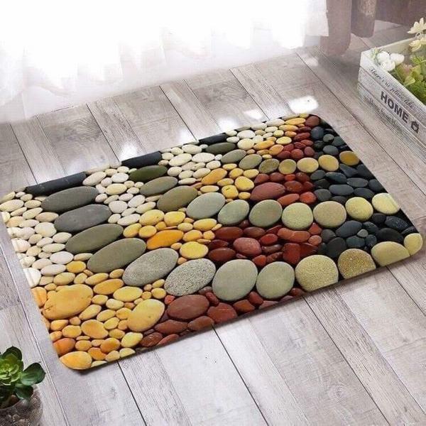 Thảm lau chân 3d đá sỏi 40 x 60