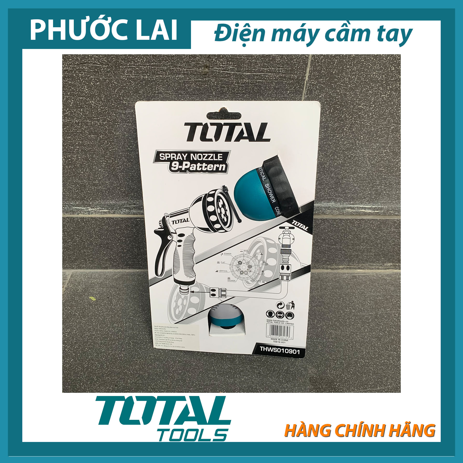 Vòi phun nước xịt rửa 3/4" Total THWS010901