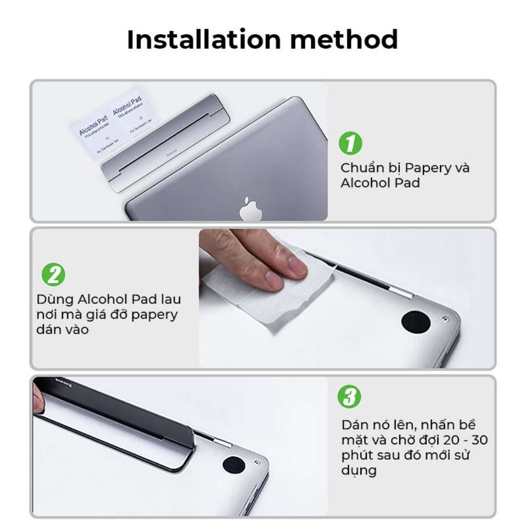 [HCM]Đế tản nhiệt siêu mỏng dùng cho Macbook/Laptop Baseus Papery Notebook Holder