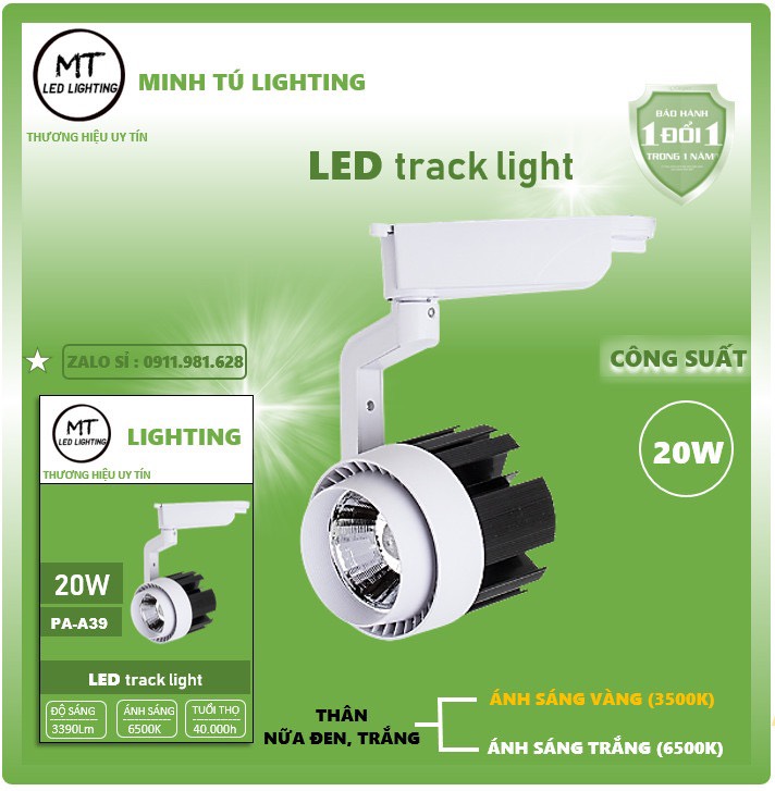 Đèn rọi ray COB 20w - 30w [Led Minh Tú]