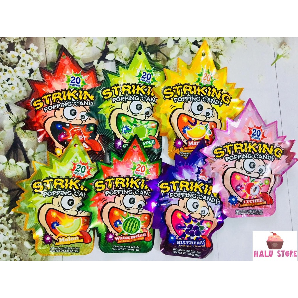 [HOT] Kẹo Nổ Popping Striking Vị Cola (gói 30g gồm 20 gói nhỏ) - Úc