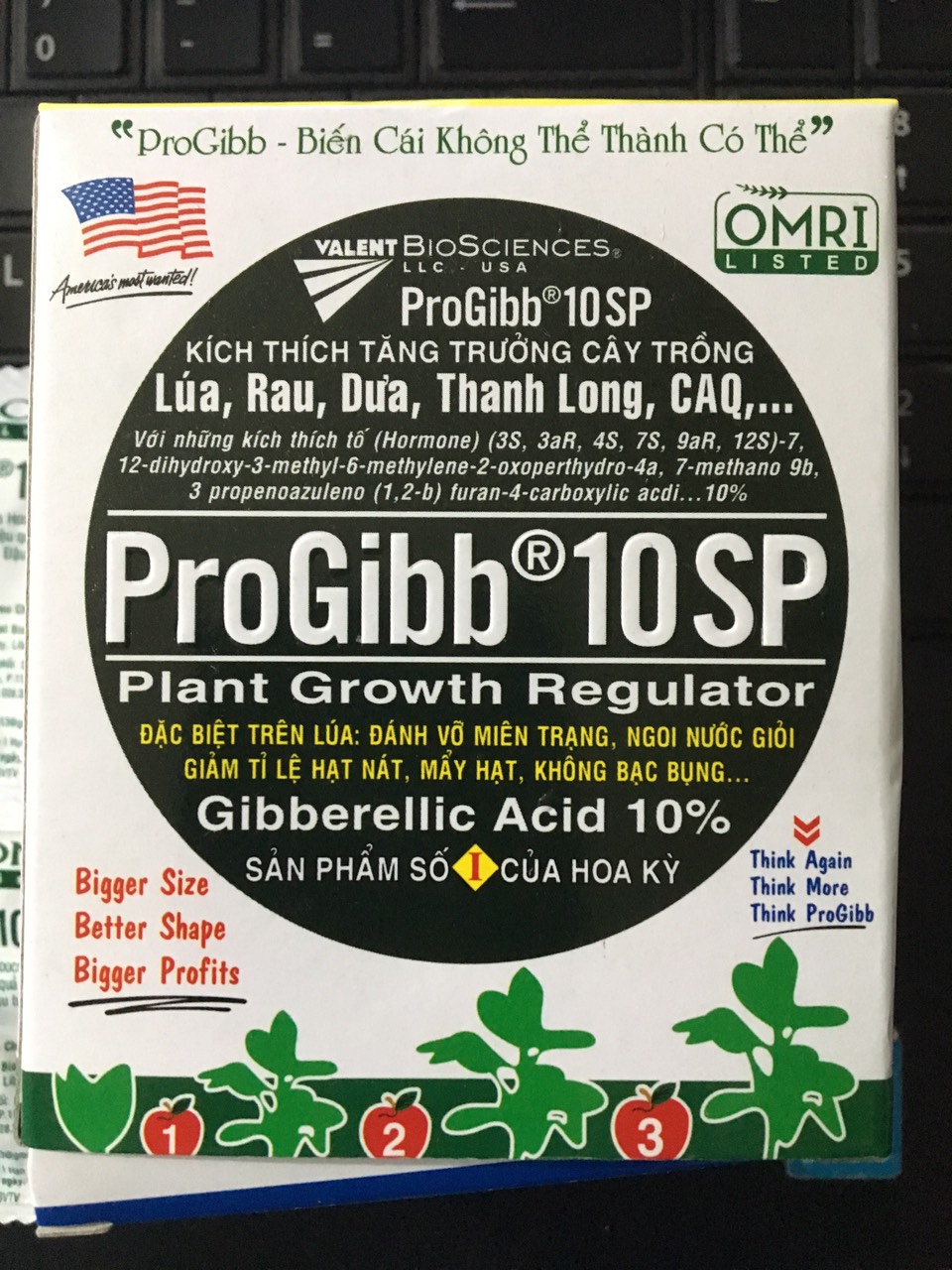 Phân bón lá PROGIBB 10SP GA3 MỸ 2 Gói 1g