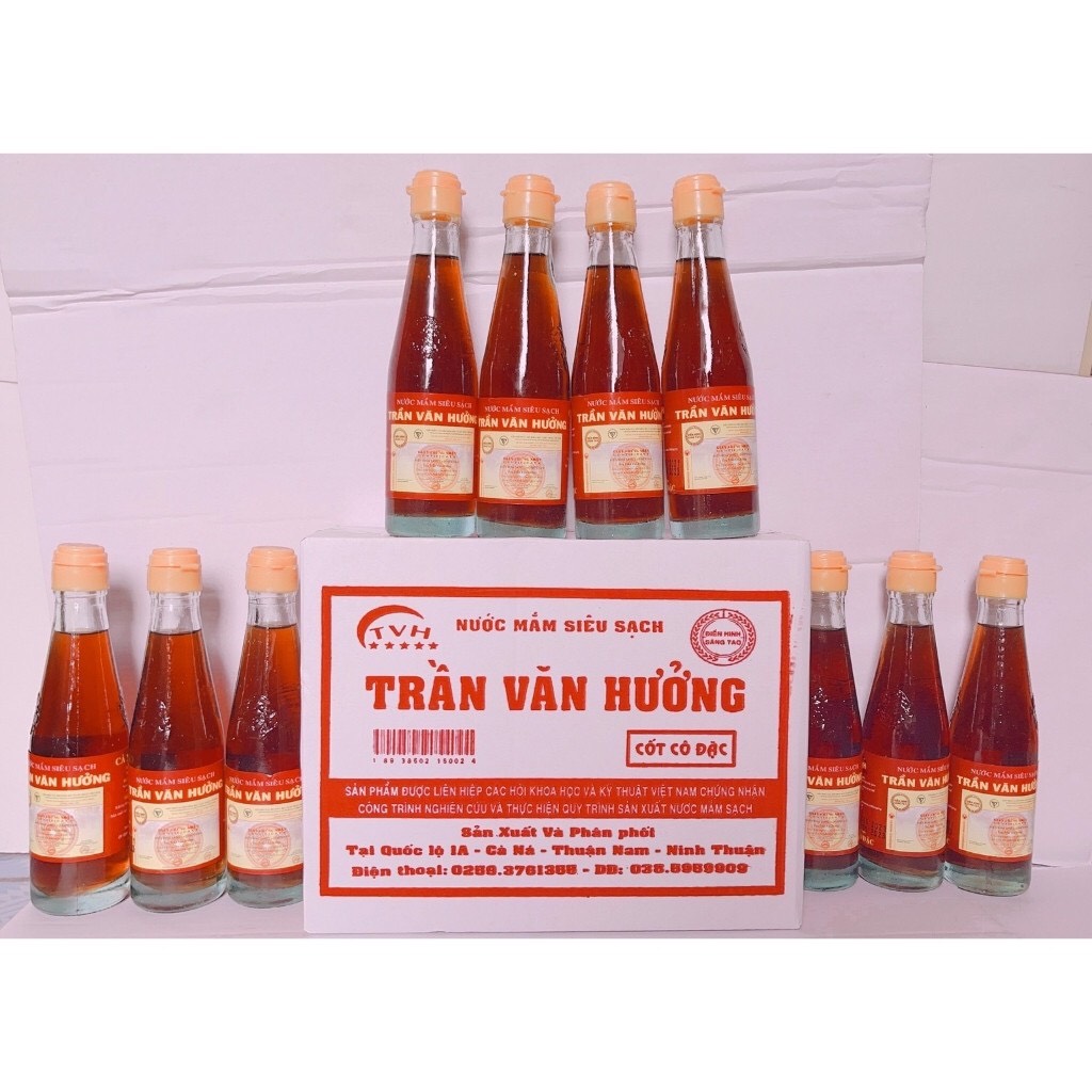 Nước mắm sạch Trần Văn Hưởng loại cốt cô đặc (thùng 10 chai 220ml/1chai)