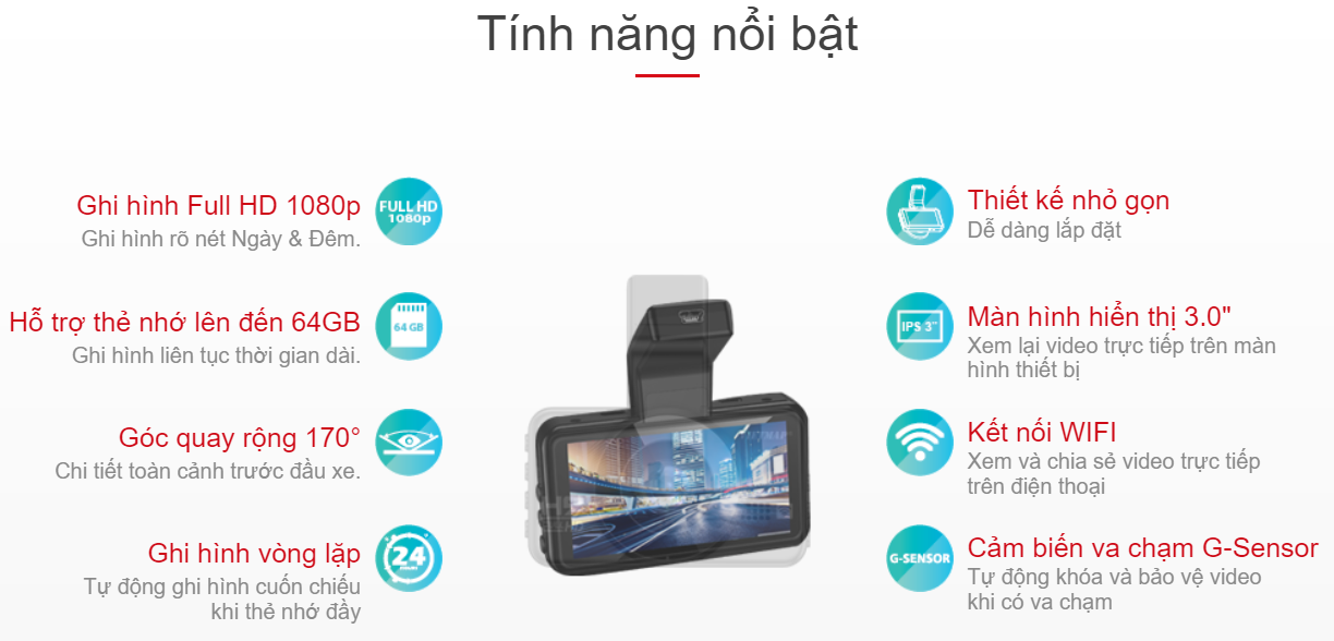 Cam hành trình VIETMAP H9 chính hãng