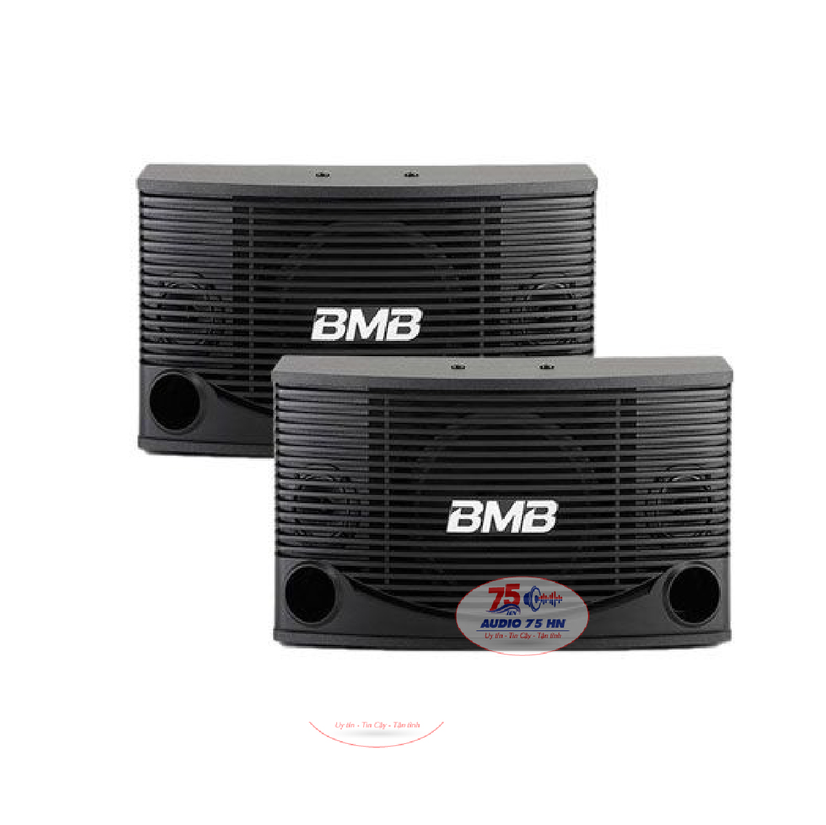 02 cái tem dán thùng loa BMB, màu bạc