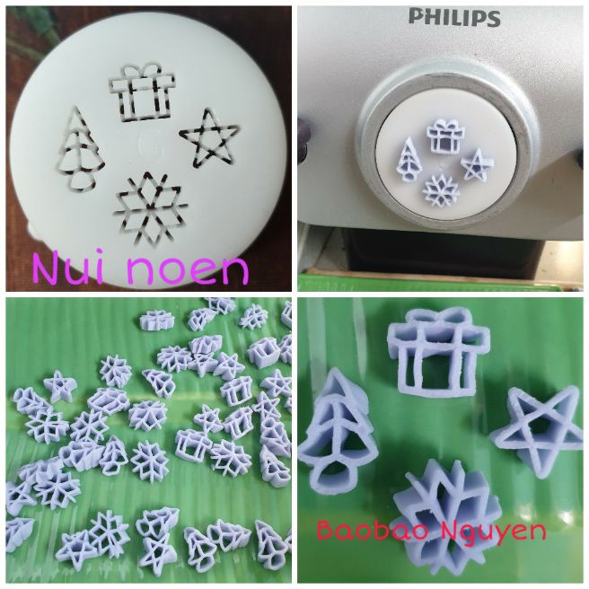 Khuôn nui noen 4in1 dùng cho máy làm mì Philips