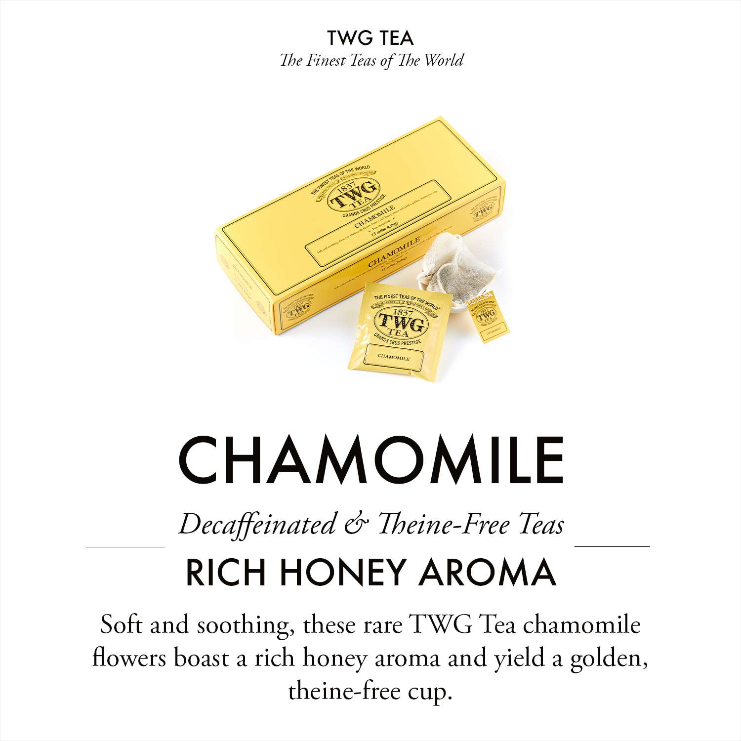Trà TWG Tea - Chamomile Tea (2.5g x 15 túi lọc) | Trà Hoa Cúc | Trà Thảo Dược