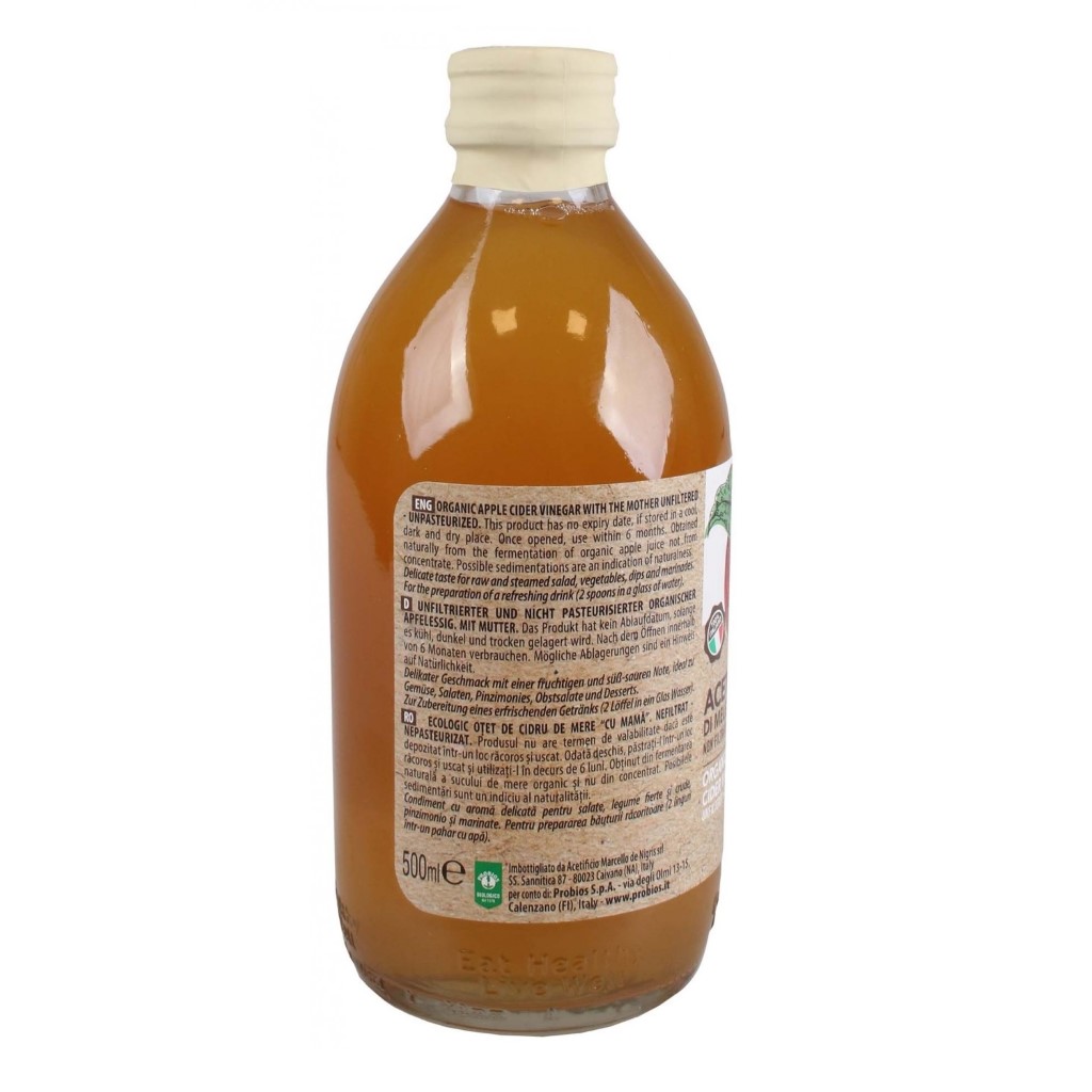 Giấm Táo hữu cơ (Có giấm cái) ProBios 500ml