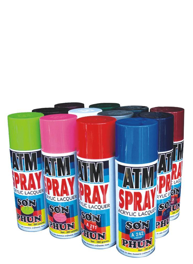 Sơn Xịt màu pha sẵn ATM A242 400ml màu xanh lam(river blue).