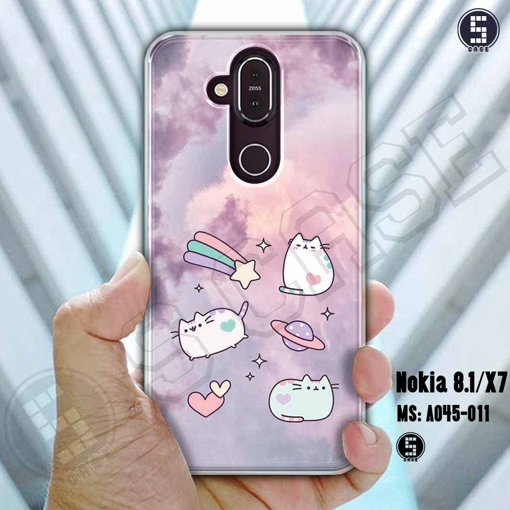Ốp cho Nokia 8.1 / Nokia X7 hình Cute Cat A045-011