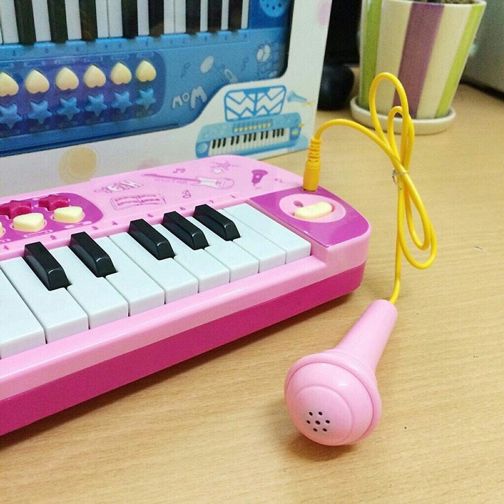 Đồ Chơi Đàn Piano Cho Bé Có Đèn Nhạc Và Micro  Chuẩn Âm